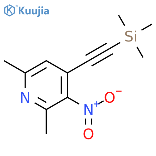 Pyridine, 2,6-dimethyl-3-nitro-4-[(trimethylsilyl)ethynyl]- structure