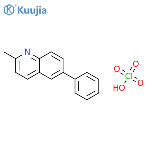 Quinoline, 2-methyl-6-phenyl-, perchlorate structure