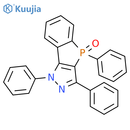 Phosphindolo[3,2-c]pyrazole, 1,4-dihydro-1,3,4-triphenyl-, 4-oxide structure