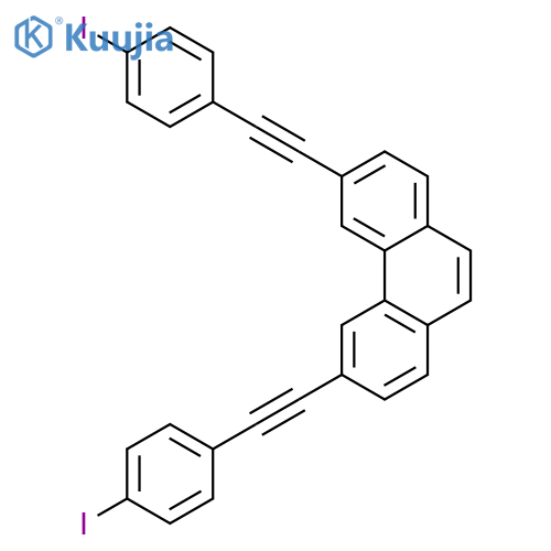 Phenanthrene, 3,6-bis[2-(4-iodophenyl)ethynyl]- structure