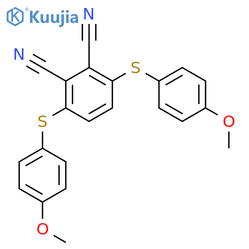 1,2-Benzenedicarbonitrile, 3,6-bis[(4-methoxyphenyl)thio]- structure