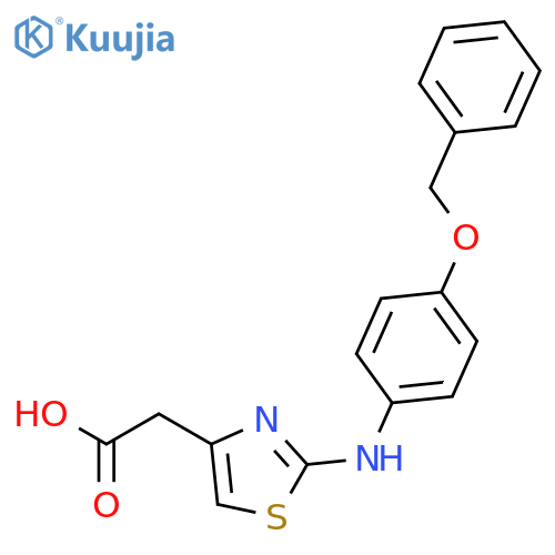 4-Thiazoleacetic acid, 2-[[4-(phenylmethoxy)phenyl]amino]- structure