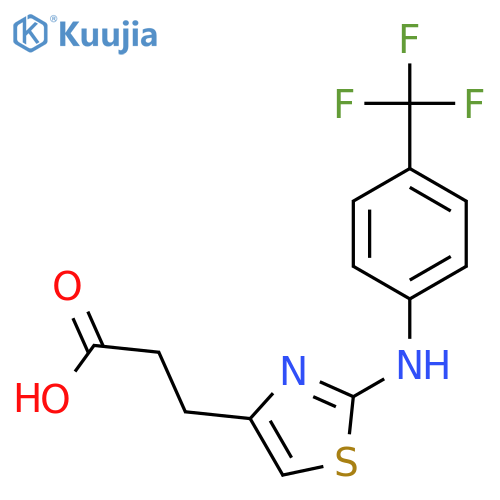 4-Thiazolepropanoic acid, 2-[[4-(trifluoromethyl)phenyl]amino]- structure