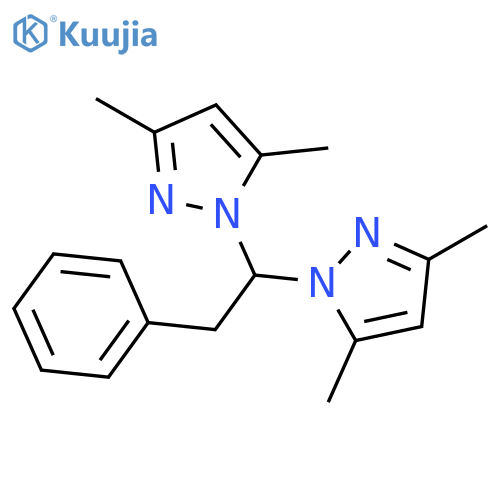 1H-Pyrazole, 1,1'-(2-phenylethylidene)bis[3,5-dimethyl- structure