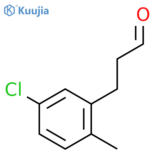 Benzenepropanal, 5-chloro-2-Methyl- structure