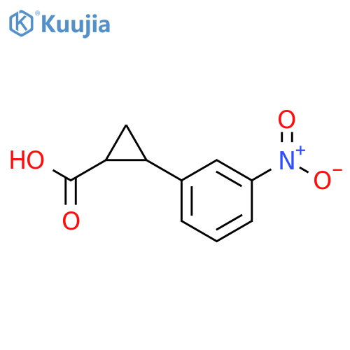 2-(3-nitrophenyl)cyclopropane-1-carboxylic acid structure