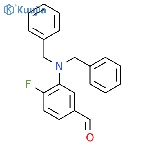 Benzaldehyde, 3-[bis(phenylmethyl)amino]-4-fluoro- structure