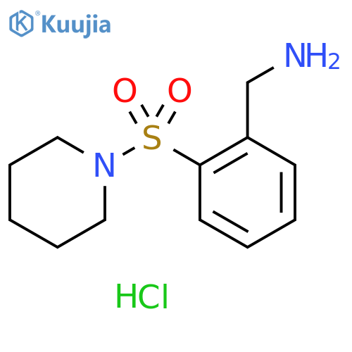 [2-(Piperidine-1-sulfonyl)phenyl]methanamine hydrochloride structure