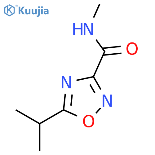 1,2,4-Oxadiazole-3-carboxamide, N-methyl-5-(1-methylethyl)- structure