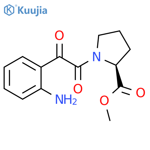 L-Proline, 1-[2-(2-aminophenyl)-2-oxoacetyl]-, methyl ester structure