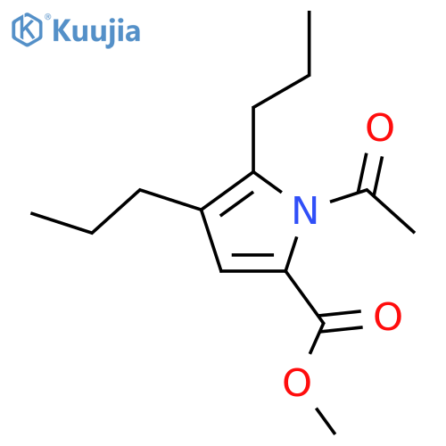 1H-Pyrrole-2-carboxylic acid, 1-acetyl-4,5-dipropyl-, methyl ester structure