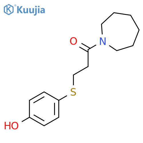 1-Propanone, 1-(hexahydro-1H-azepin-1-yl)-3-[(4-hydroxyphenyl)thio]- structure