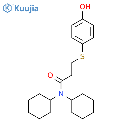 Propanamide, N,N-dicyclohexyl-3-[(4-hydroxyphenyl)thio]- structure