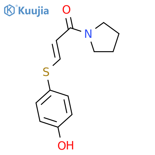2-Propen-1-one, 3-[(4-hydroxyphenyl)thio]-1-(1-pyrrolidinyl)- structure