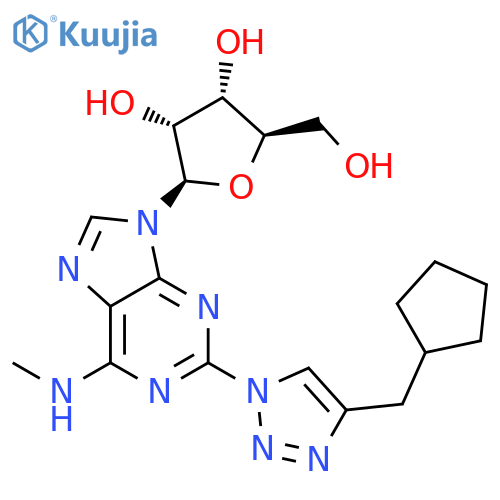Adenosine, 2-[4-(cyclopentylmethyl)-1H-1,2,3-triazol-1-yl]-N-methyl- structure