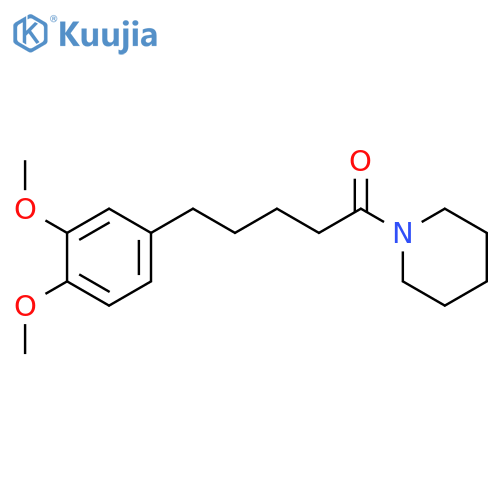 Piperidine, 1-[5-(3,4-dimethoxyphenyl)-1-oxopentyl]- structure