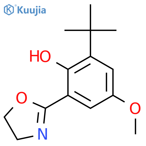 Phenol, 2-(4,5-dihydro-2-oxazolyl)-6-(1,1-dimethylethyl)-4-methoxy- structure