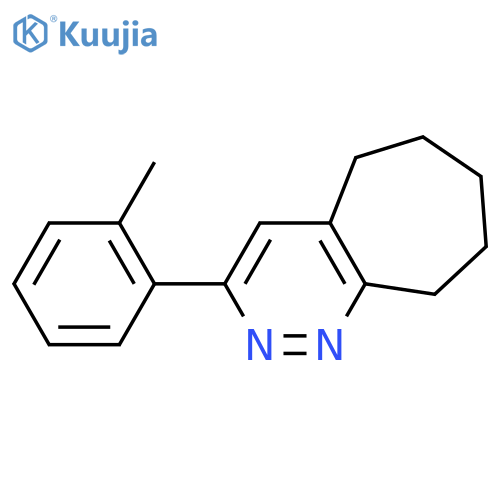 5H-Cyclohepta[c]pyridazine, 6,7,8,9-tetrahydro-3-(2-methylphenyl)- structure