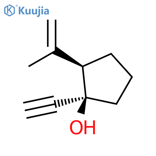 Cyclopentanol, 1-ethynyl-2-(1-methylethenyl)-, (1R,2R)-rel- structure