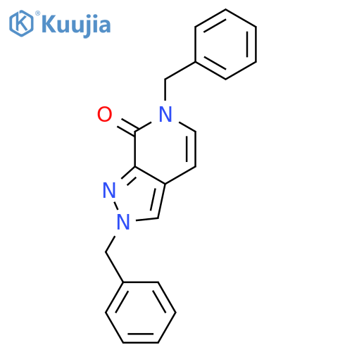 7H-Pyrazolo[3,4-c]pyridin-7-one, 2,6-dihydro-2,6-bis(phenylmethyl)- structure