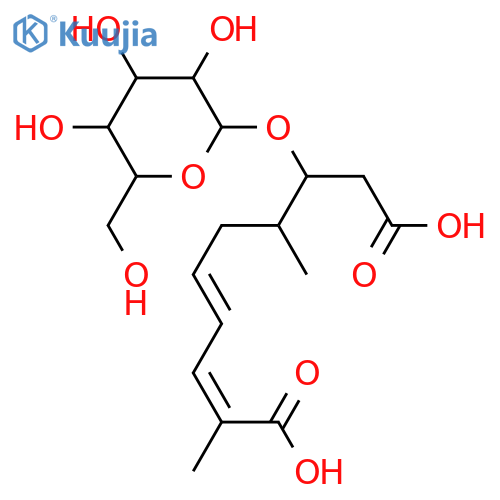 8-Hydroxy-2,7-dimethyl-2,4-decadienedioic acid; (2Z,4E,7ξ,8ξ)-form, O-β-D-Glucopyranoside structure