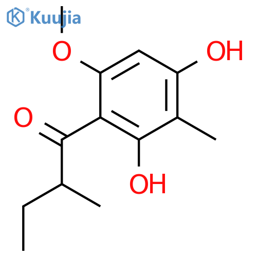 1-Butanone, 1-(2,4-dihydroxy-6-methoxy-3-methylphenyl)-2-methyl- structure