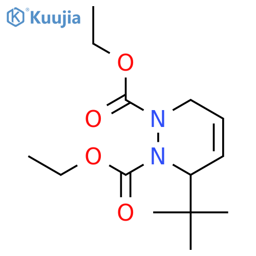 1,2-Pyridazinedicarboxylic acid, 3-(1,1-dimethylethyl)-3,6-dihydro-,1,2-diethyl ester, (3S)- structure