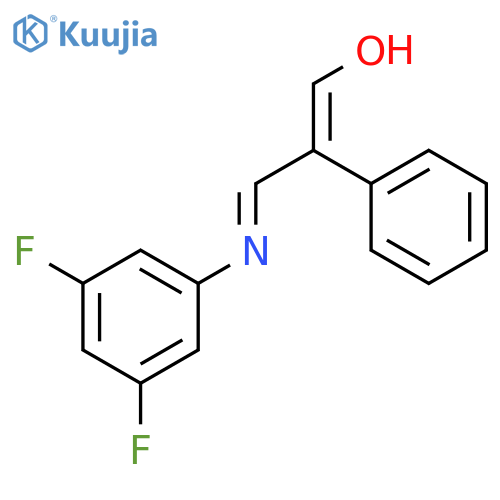 1-Propen-1-ol, 3-[(3,5-difluorophenyl)imino]-2-phenyl- structure