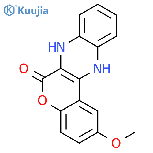 6H-[1]Benzopyrano[3,4-b]quinoxalin-6-one, 7,12-dihydro-2-methoxy- structure
