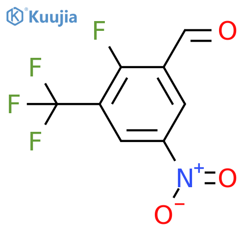 2-fluoro-5-nitro-3-(trifluoromethyl)benzaldehyde structure