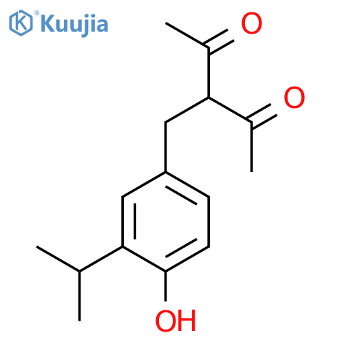 3-{[4-Hydroxy-3-(propan-2-yl)phenyl]methyl}pentane-2,4-dione structure