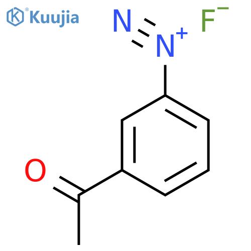 Benzenediazonium, 3-acetyl-, fluoride structure