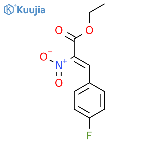 2-Propenoic acid, 3-(4-fluorophenyl)-2-nitro-, ethyl ester, (2Z)- structure