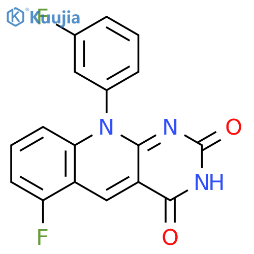 Pyrimido[4,5-b]quinoline-2,4(3H,10H)-dione,6-fluoro-10-(3-fluorophenyl)- structure
