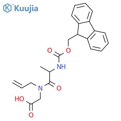 2-(2S)-2-({(9H-fluoren-9-yl)methoxycarbonyl}amino)-N-(prop-2-en-1-yl)propanamidoacetic acid structure