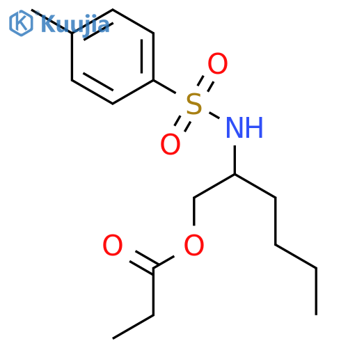 Benzenesulfonamide, 4-methyl-N-[1-[(1-oxopropoxy)methyl]pentyl]- structure