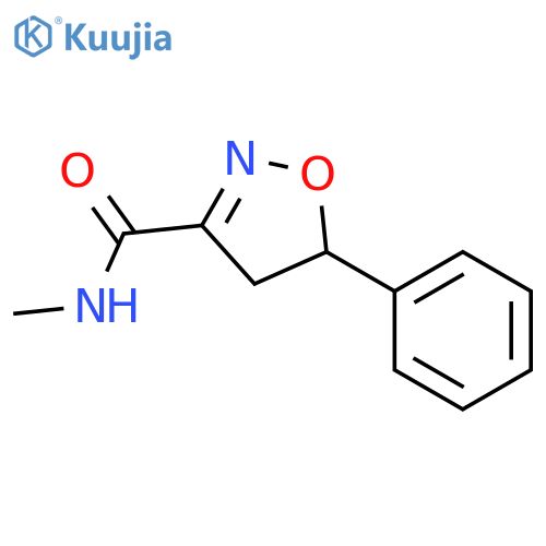 3-Isoxazolecarboxamide, 4,5-dihydro-N-methyl-5-phenyl- structure