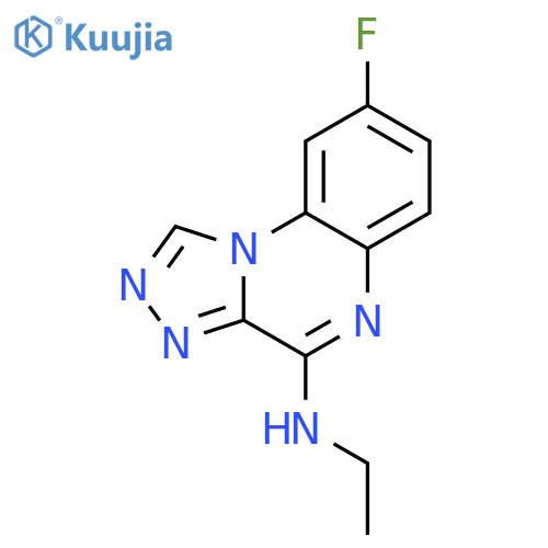 [1,2,4]Triazolo[4,3-a]quinoxalin-4-amine, N-ethyl-8-fluoro- structure