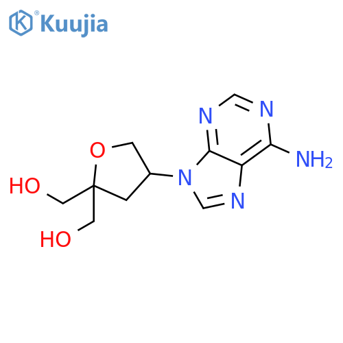 2,2(3H)-Furandimethanol, 4-(6-amino-9H-purin-9-yl)dihydro- structure
