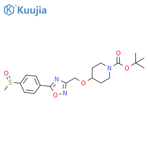 1-Piperidinecarboxylic acid, 4-[[5-[4-(methylsulfinyl)phenyl]-1,2,4-oxadiazol-3-yl]methoxy]-, 1,1-dimethylethyl ester structure