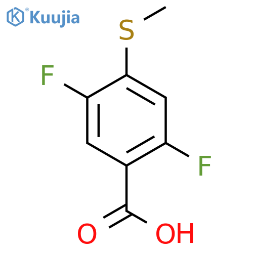 Benzoic acid, 2,5-difluoro-4-(methylthio)- structure