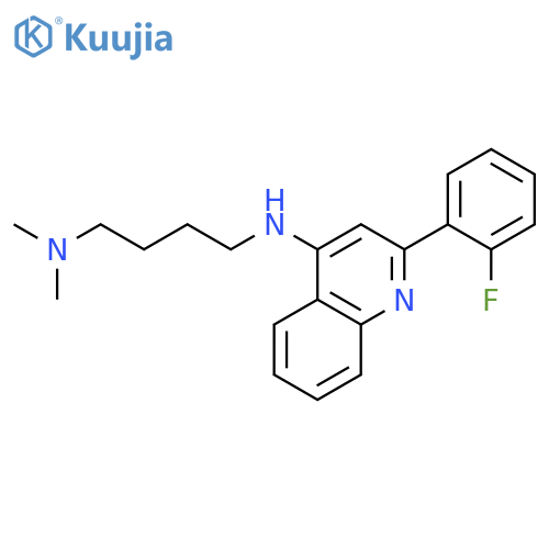 1,4-Butanediamine, N4-[2-(2-fluorophenyl)-4-quinolinyl]-N1,N1-dimethyl- structure