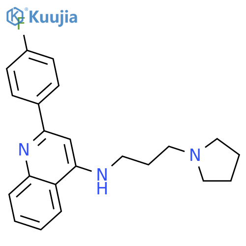 4-Quinolinamine, 2-(4-fluorophenyl)-N-[3-(1-pyrrolidinyl)propyl]- structure
