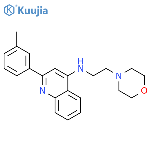 4-Quinolinamine, 2-(3-methylphenyl)-N-[2-(4-morpholinyl)ethyl]- structure