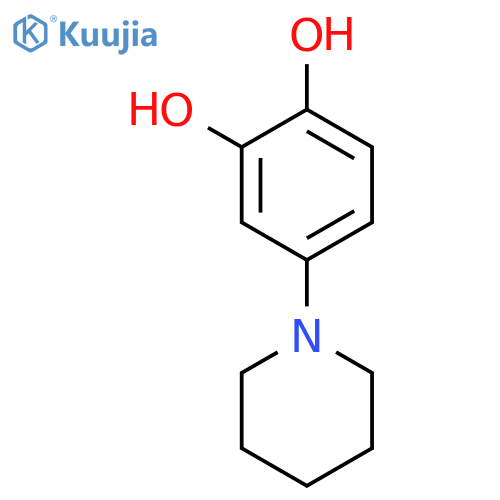 1,2-Benzenediol, 4-(1-piperidinyl)- structure