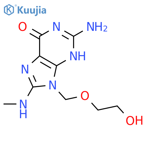 2-amino-9-[(2-hydroxyethoxy)methyl]-8-(methylamino)-3,9-dihydro-6H-purin-6-one structure