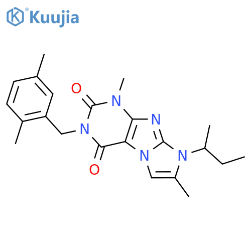 8-(butan-2-yl)-3-(2,5-dimethylphenyl)methyl-1,7-dimethyl-1H,2H,3H,4H,8H-imidazo1,2-gpurine-2,4-dione structure