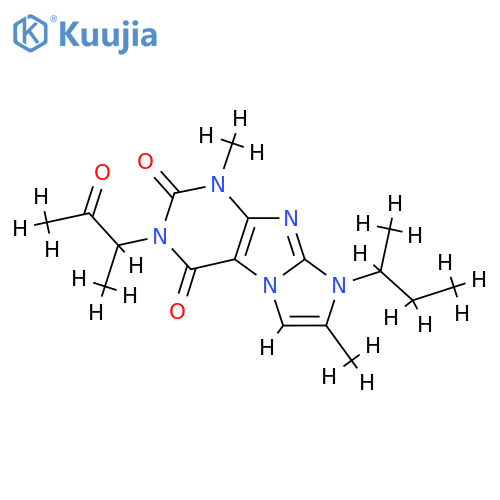8-(butan-2-yl)-1,7-dimethyl-3-(3-oxobutan-2-yl)-1H,2H,3H,4H,8H-imidazo1,2-gpurine-2,4-dione structure