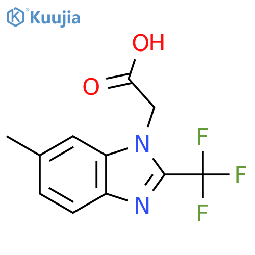 (6-Methyl-2-trifluoromethyl-benzoimidazol-1-YL)-acetic acid structure