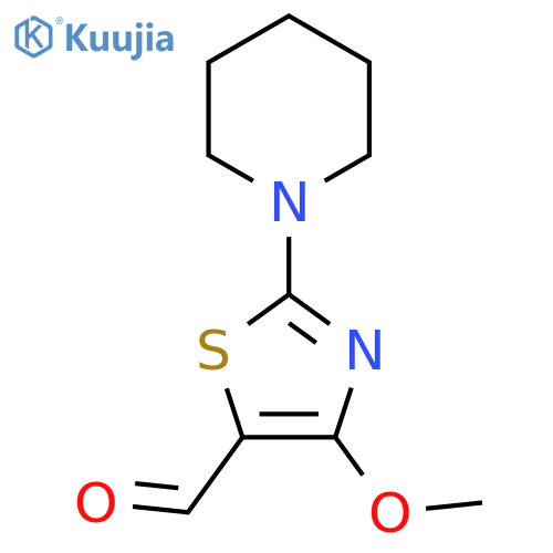 4-Methoxy-2-piperidin-1-yl-thiazole-5-carbaldehyde structure